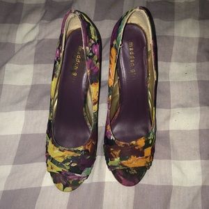 Vibrant floral heels